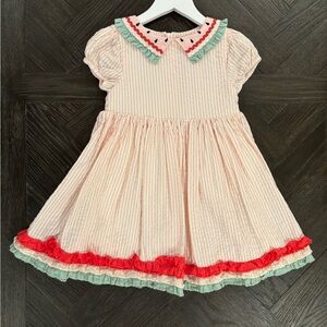 Watermelon Seersucker Dress
